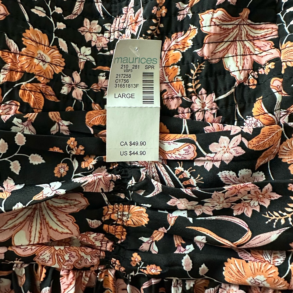 Maurice’s Floral Sweetheart Neck Midi Dress - Picture 2 of 6